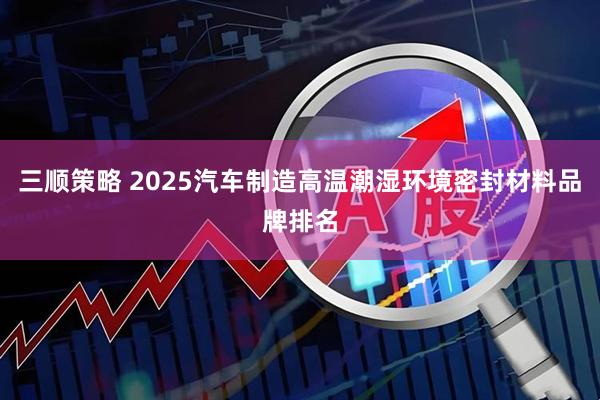 三顺策略 2025汽车制造高温潮湿环境密封材料品牌排名